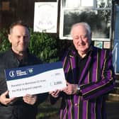 Ali Brown (left) has awarded Banstead Cricket Club £2,000 as part of his prize in winning the 2023 PCA England Legends Player of the Summer award. Picture contributed