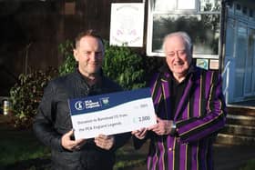 Ali Brown (left) has awarded Banstead Cricket Club £2,000 as part of his prize in winning the 2023 PCA England Legends Player of the Summer award. Picture contributed