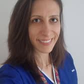 Alicia Arias in her hospital uniform. (Credit: Alicia Arias)