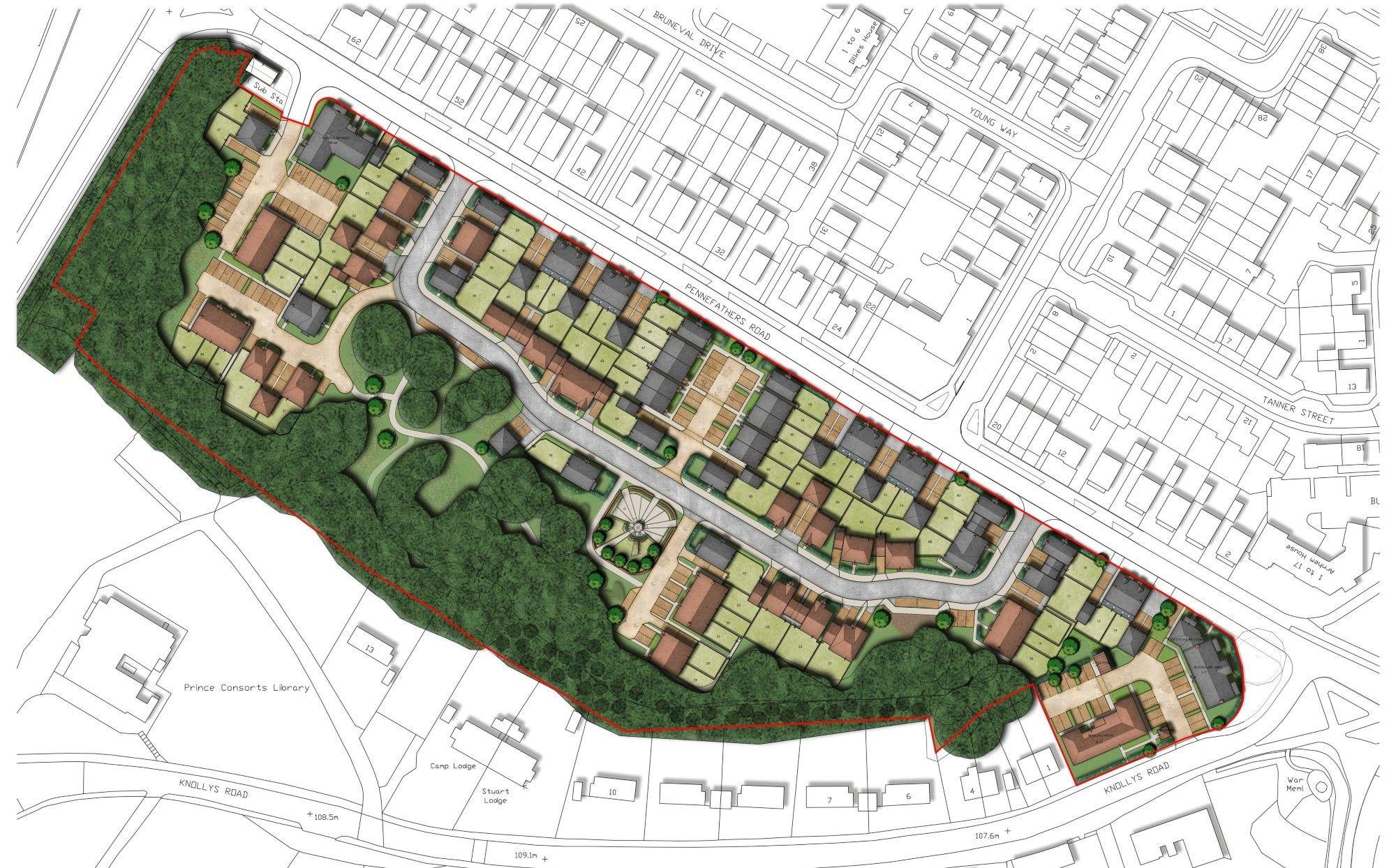 Planning consent for 84 new homes in Surrey