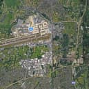 Three fire engines were called to a ‘large vehicle fire’ involving a lorry between Gatwick and Crawley, West Sussex Fire & Rescue Service have said.