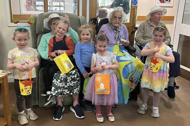 Staff and residents at Barchester’s Wykeham House care home, in Horley celebrated Easter with a wonderful visit from the children and staff from Ivy Cottage nursey. Pictures contributed