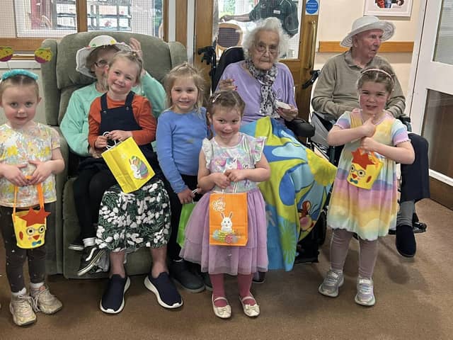 Staff and residents at Barchester’s Wykeham House care home, in Horley celebrated Easter with a wonderful visit from the children and staff from Ivy Cottage nursey. Pictures contributed
