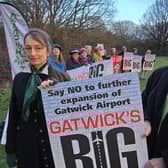 Cllr Victoria Chester and GACC vice-chair Jonathan Essex at the rally in Riverside, Horley | Picture: Mark Dunford