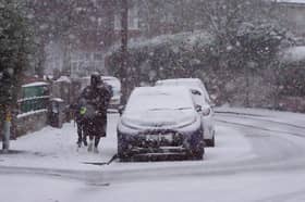 A new yellow warning for snow and ice has been issued for the majority of the UK, including parts of the South East – whilst a cold health alert has been extended for the area. Photo: Eddie Mitchell