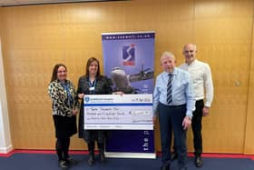 Lois Howell and Gemma Carden from St Wilfrid's Hospice with Saywell International