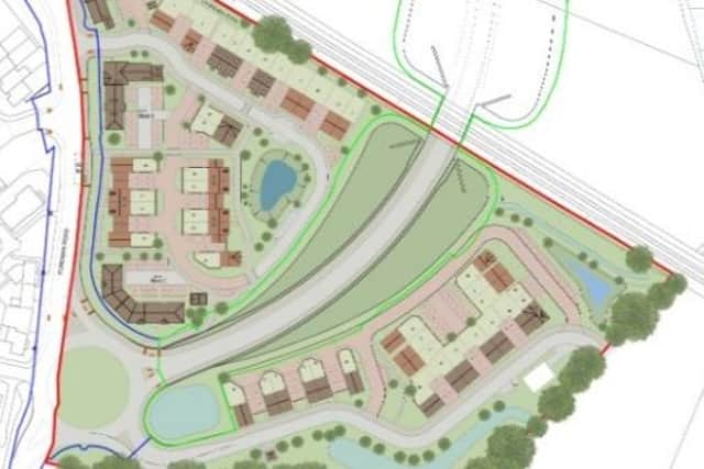 Outline of land at Foreman Road development. (Credit: Guildford Borough Council planning documents)