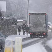 Snow in Worthing on the afternoon of January 8, 2024. Photo: Eddie Mitchell