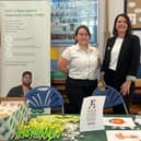 (Left to right) Specsavers Staines, Shannon Clark, Contact Lens Supervisor & Social Media Ambassador and Laura Butler, Key Accounts Manager, Corporate Eyecare.
