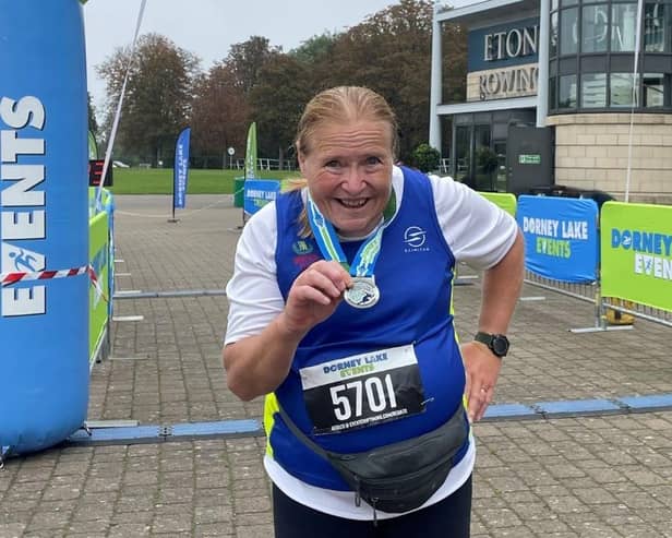Kate Knight at the Dorney Lake Marathon