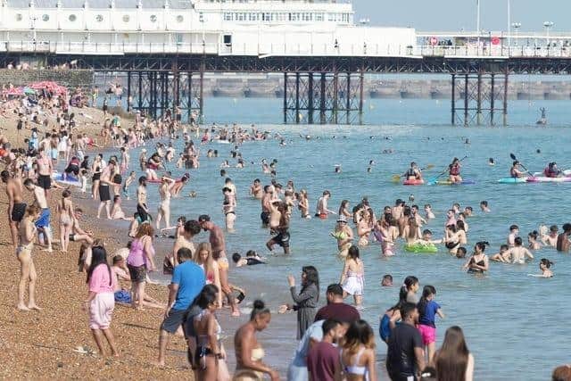 Brighton during a heatwave last summer (June 25, 2024). Photo: Eddie Mitchell