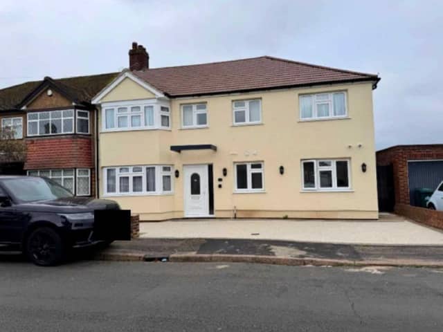 Outside 18 Edwards Way, Ashford. (Credit: Spelthorne Borough Council planning documents/ Homz 2024) Permission for use.