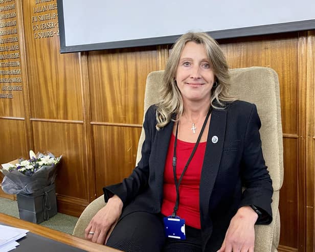 Leader of Spelthorne Borough Council, Ashford East councillor Joanne Sexton, at the council building in Knowle Green, Staines. Credit: Emily Coady-Stemp
