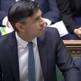 Jonathan Lord asks Rishi Sunak a question during PMQs. Picture: submitted