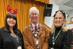 Emma West, Mayor Jerome Davidson, Leilah Sheridan. Picture: submitted