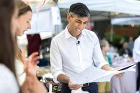 Former Prime Minister Rishi Sunak spend time with young entrepreneurs at Guildford's Children's Business Fair