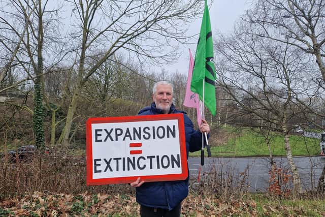 Protester John Blewett. Picture: Mark Dunford