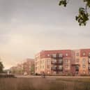 Illustrative view of new homes in Weyside Urban Village project. (Credit: Guildford Borough Council)