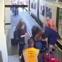 GTR colleagues helping customers at Gatwick Airport following a buggy incident. Picture contributed
