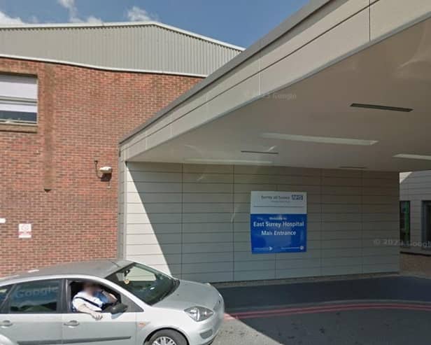 Due to high levels of demand and winter viruses, the Surrey and Sussex Healthcare NHS Trust have declared a critical incident at East Surrey Hospital to help ensure it can continue to deliver safe care to those who need it most. Picture courtesy of Google