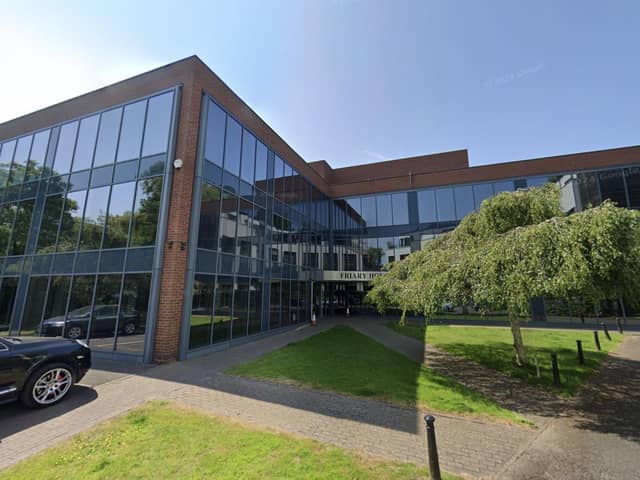 Fifty-six new later-living homes will be built on the Station Road site in Godalming (image Google)