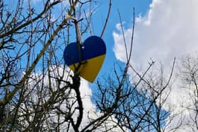 Ukraine heart decoration. (Credit: Elmbridge Borough Council news)