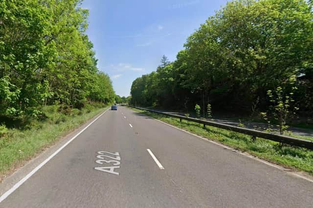 View of the A322 Lightwater bypass. (Credit: Google street view)
