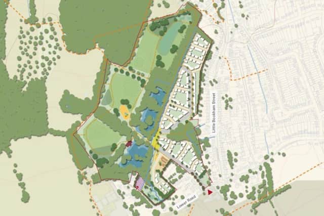 The draft plans will show around 200 homes, 40% of which will be affordable, at Land North-West of Preston Farm. Picture: Thakeham