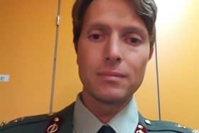 Mr Evangelos Tsialogiannis in his Hellenic Army uniform.