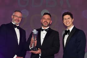 Danny Campbell receiving award for Employee of the Year 2025