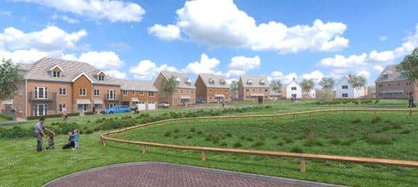 A CGI of Bellway’s new development, Highwoods View, off Turkey Road