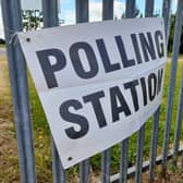 Polling station sign. Picture taken by LDR. Permission for use by all partners.