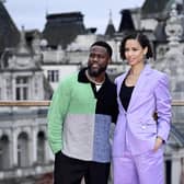 Kevin Hart and Gugu Mbatha-Raw attend the "LIFT" Photocall at The Corinthia Hotel on January 11, 2024 in London, England. (Photo by Gareth Cattermole/Getty Images)