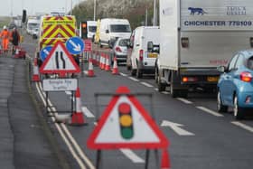 West Sussex County Council said it understands that the ‘volume of traffic works’ currently in and around Lancing is ‘frustrating for residents and road users’. Photo: Eddie Mitchell