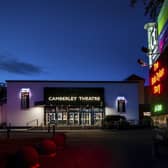 Camberley Theatre at night (Image: Surrey Heath Borough Council)