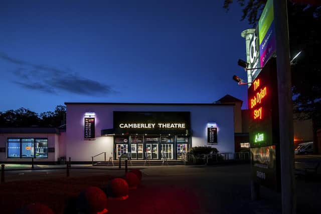 Camberley Theatre at night (Image: Surrey Heath Borough Council)