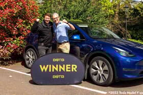 BOTB winner Peter Fuller with presenter Christian Williams