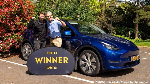 BOTB winner Peter Fuller with presenter Christian Williams