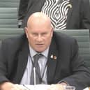 Surrey Heath S151 officer Bob Watson at the Levelling Up select committee (image Gov.uk)