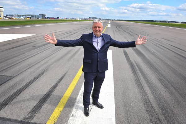 London Gatwick CEO Stewart Wingate on the emergency runway | Picture: Steve Robards
