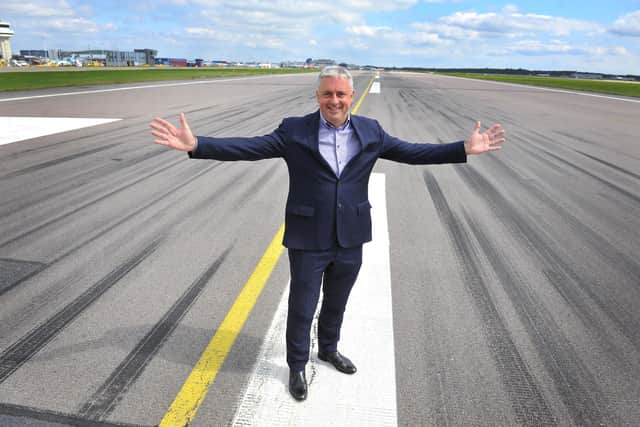 London Gatwick CEO Stewart Wingate on the emergency runway | Picture: Steve Robards