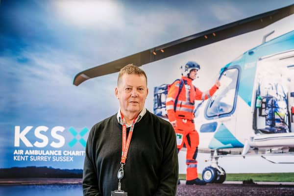 David Mantz has been a volunteer with Air Ambulance Charity Kent Surrey Sussex for 35 years