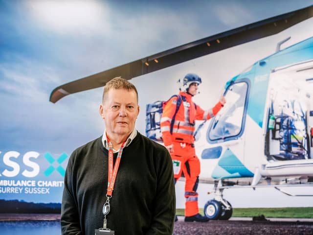 David Mantz has been a volunteer with Air Ambulance Charity Kent Surrey Sussex for 35 years