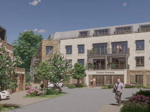 CGI view of the entrance to the proposed scheme, East Molesey. (Credit: Assael Architecture/ Elmbridge Borough Council planning documents) Permission for LDRS partners to use