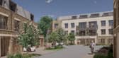 CGI view of the entrance to the proposed scheme, East Molesey. (Credit: Assael Architecture/ Elmbridge Borough Council planning documents) Permission for LDRS partners to use