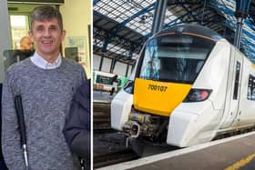 Blind passenger Dave Smith has helped write an audio guide to these Thameslink trains. Picture contributed