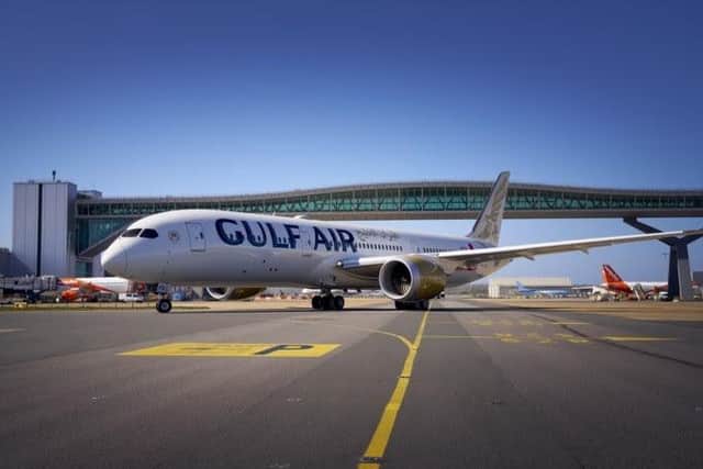 The new service, operated by Gulf Air, began on Sunday, March 30 and will fly to the Arabian Gulf island three times per week from London Gatwick’s North Terminal, using Boeing 787-9 aircraft. Picture contributed