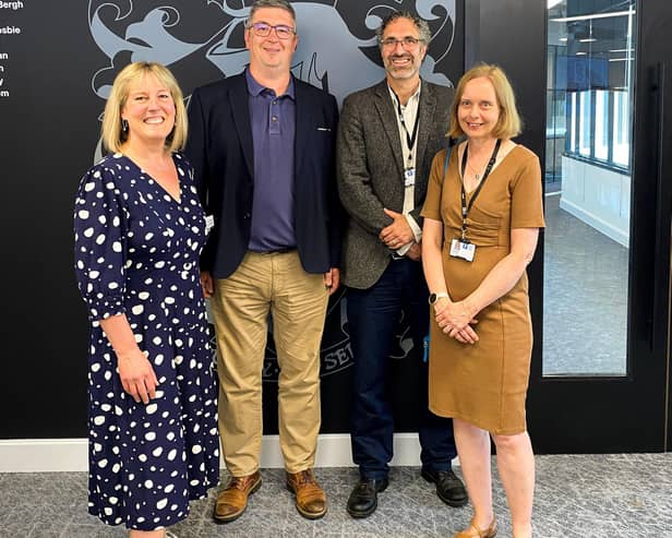 Sussex Weald Chief Executive Corinna Bishopp, HDC Leader Cllr Martin Boffey, HDC  Cabinet Member for Housing and Communities Cllr Sam Raby and HDC Chief Executive Jane Eaton