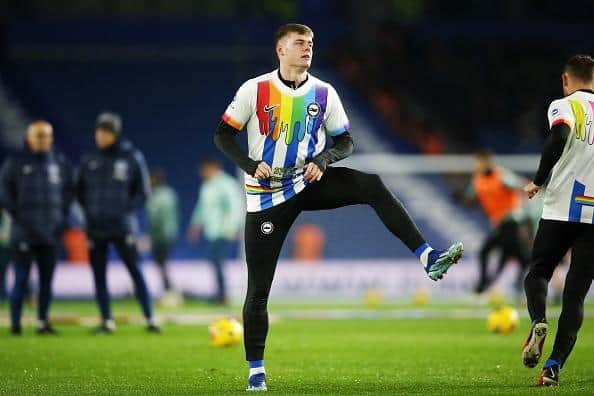 Evan Ferguson of Brighton & Hove Albion has impressed in the Premier League and has attracted interest from Chelsea, Man United and Tottenham