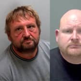 Jason Anthony Raven (left) and James Mytum have been jailed for their roles in stealing more than £130,000 worth of goods from shops across Southern England. Pictures courtesy of Surrey Police